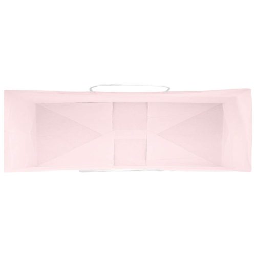  50 db rózsaszín papírzacskók fogantyúkkal 32x12x42 cm