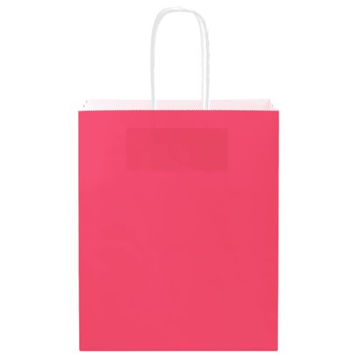  250 db rózsaszín papírzacskók fogantyúkkal 18x8x22 cm