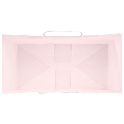  250 db rózsaszín papírzacskók fogantyúkkal 21x11x28 cm