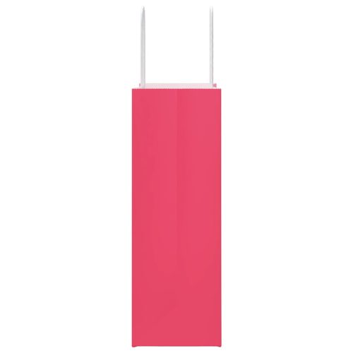  250 db rózsaszín papírzacskók fogantyúkkal 21x11x31 cm