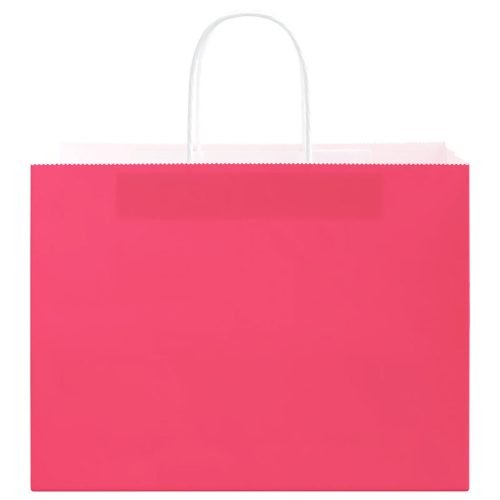  250 db rózsaszín papírzacskók fogantyúkkal 32x17x25 cm