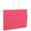  250 db rózsaszín papírzacskók fogantyúkkal 32x17x25 cm