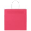  250 db rózsaszín papírzacskók fogantyúkkal 54x15x49 cm