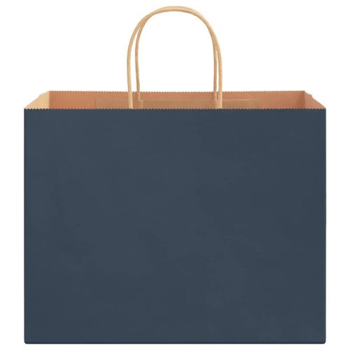  250 db kék papírzacskók fogantyúkkal 32x22x24 cm
