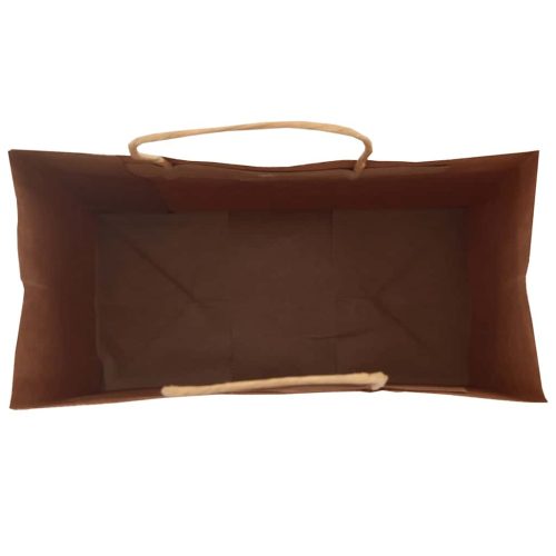  250 db zöld papírzacskók fogantyúkkal 21x11x31 cm