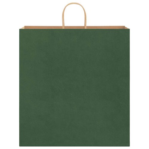  250 db zöld papírzacskók fogantyúkkal 45x17x48 cm