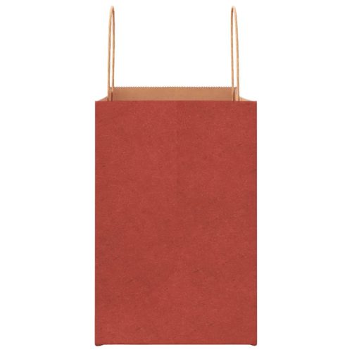  250 db piros papírzacskók fogantyúkkal 26x17x25 cm