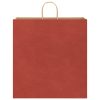  250 db piros papírzacskók fogantyúkkal 45x17x48 cm