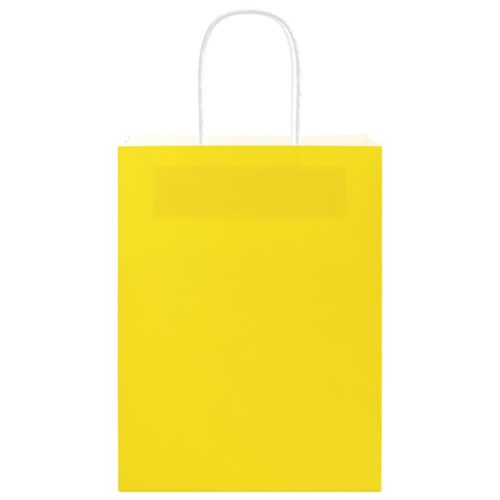 250 db sárga papírzacskók fogantyúkkal 21x11x28 cm