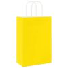  250 db sárga papírzacskók fogantyúkkal 21x11x31 cm