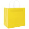  250 db sárga papírzacskók fogantyúkkal 26x17x25 cm