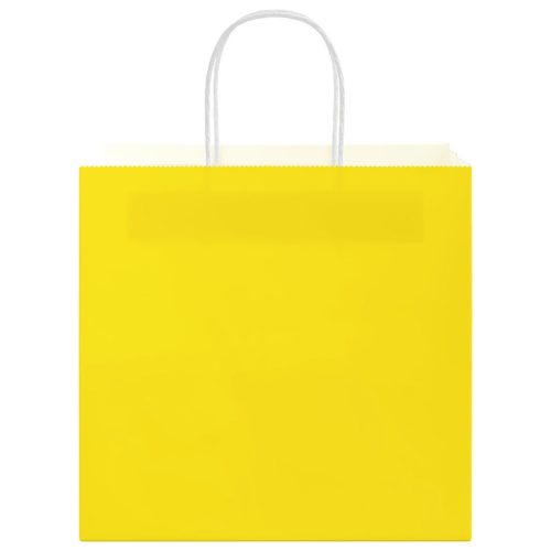  250 db sárga papírzacskók fogantyúkkal 26x17x25 cm