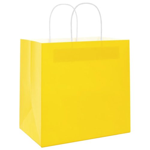  250 db sárga papírzacskók fogantyúkkal 26x17x25 cm
