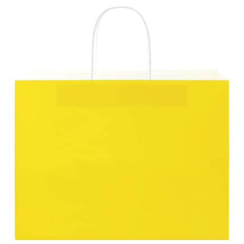  250 db sárga papírzacskók fogantyúkkal 32x17x25 cm