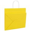  250 db sárga papírzacskók fogantyúkkal 32x22x28 cm