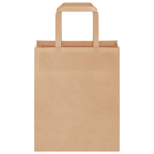  50 db barna papírzacskók fogantyúkkal 18x8x22 cm