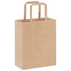  250 db barna papírzacskók fogantyúkkal 18x8x22 cm