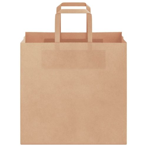  250 db barna papírzacskók fogantyúkkal 26x17x25 cm