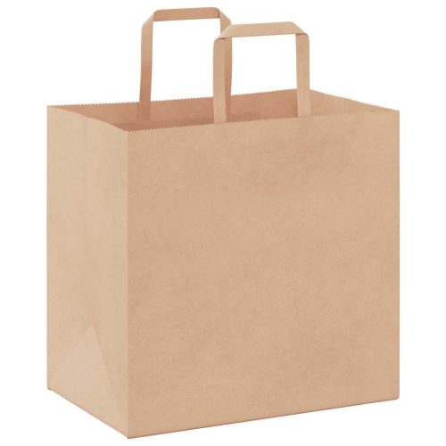  250 db barna papírzacskók fogantyúkkal 26x17x25 cm