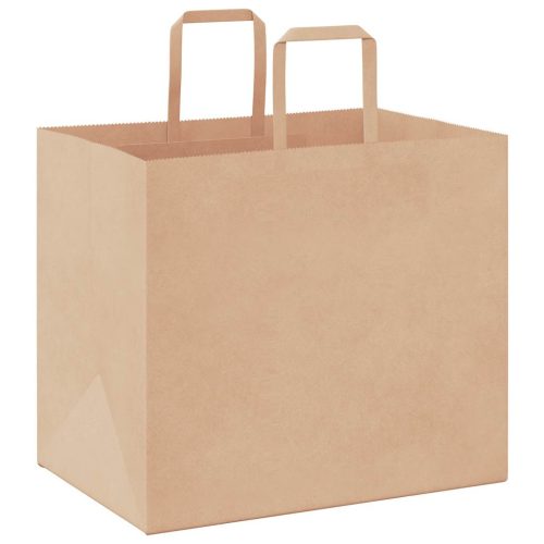  250 db barna papírzacskók fogantyúkkal 32x22x28 cm
