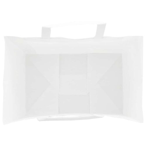  50 db fehér papírzacskók fogantyúkkal 26x17x25 cm