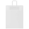  50 db fehér papírzacskók fogantyúkkal 32x12x42 cm