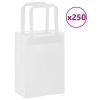  250 db fehér papírzacskók fogantyúkkal 15x8x21 cm