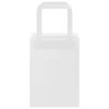  250 db fehér papírzacskók fogantyúkkal 15x8x21 cm