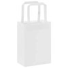  250 db fehér papírzacskók fogantyúkkal 15x8x21 cm
