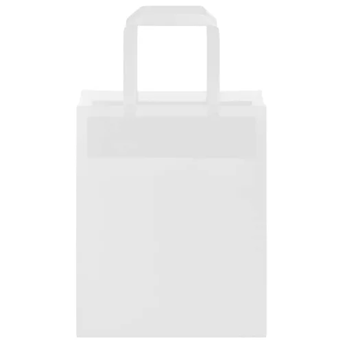  250 db fehér papírzacskók fogantyúkkal 18x8x22 cm