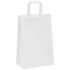  250 db fehér papírzacskók fogantyúkkal 21x11x31 cm