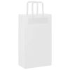  250 db fehér papírzacskók fogantyúkkal 21x11x36 cm