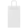  250 db fehér papírzacskók fogantyúkkal 21x11x36 cm
