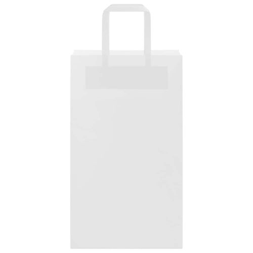  250 db fehér papírzacskók fogantyúkkal 21x11x36 cm