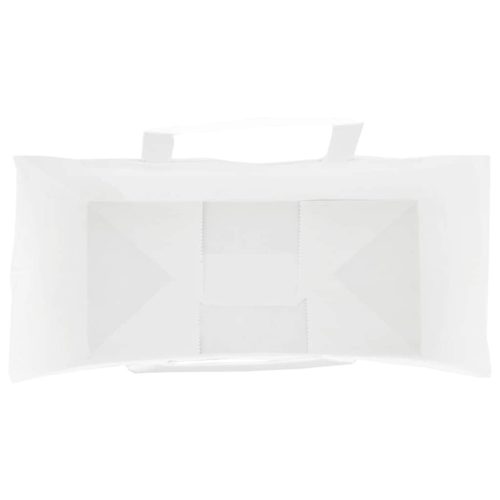  250 db fehér papírzacskók fogantyúkkal 26x12x35 cm