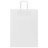  250 db fehér papírzacskók fogantyúkkal 32x17x44 cm