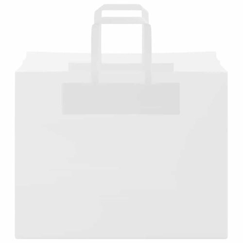  250 db fehér papírzacskók fogantyúkkal 32x22x24 cm