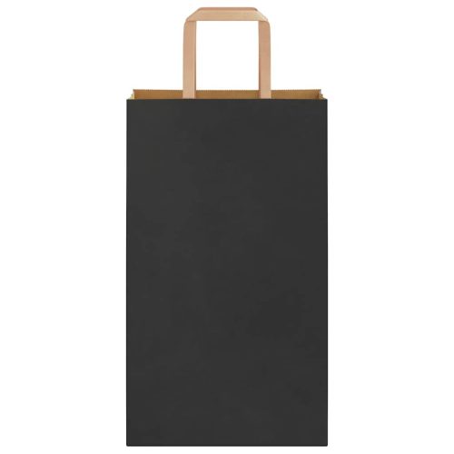  250 db fekete papírzacskók fogantyúkkal 21x11x36 cm