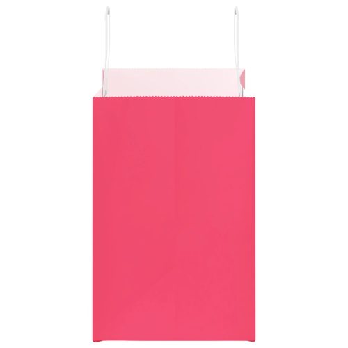  250 db rózsaszín papírzacskók fogantyúkkal 26x17x25 cm