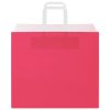  250 db rózsaszín papírzacskók fogantyúkkal 32x22x28 cm