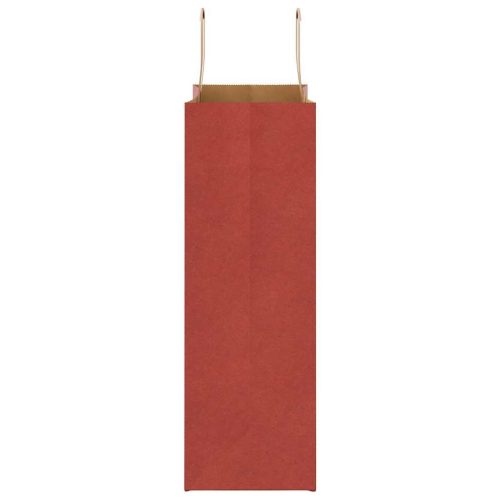  250 db piros papírzacskók fogantyúkkal 26x12x35 cm