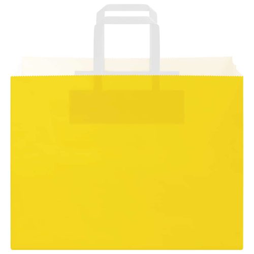  50 db sárga papírzacskók fogantyúkkal 32x17x25 cm