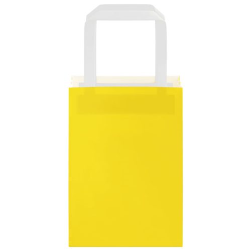  250 db sárga papírzacskók fogantyúkkal 15x8x21 cm