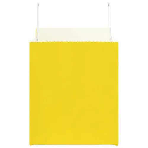  250 db sárga papírzacskók fogantyúkkal 32x22x24 cm