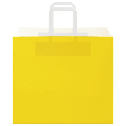  250 db sárga papírzacskók fogantyúkkal 32x22x28 cm