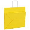  250 db sárga papírzacskók fogantyúkkal 32x22x28 cm