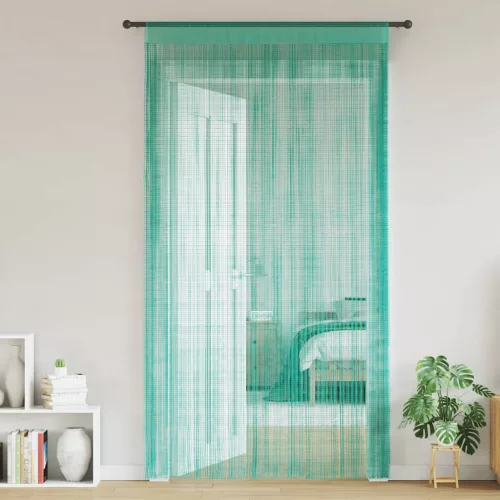  2 db türkiz zsinórfüggöny 100 x 250 cm