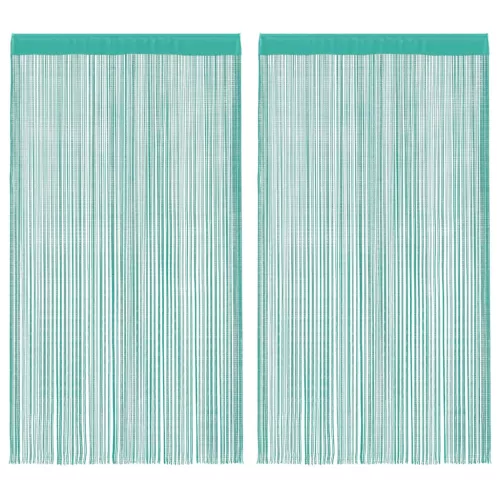  2 db türkiz zsinórfüggöny 100 x 250 cm