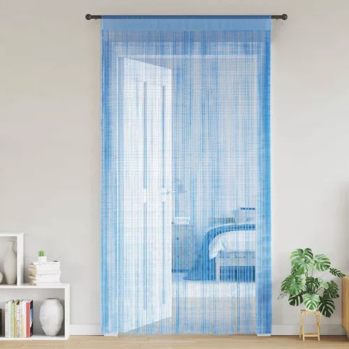  2 db világoskék zsinórfüggöny 100 x 250 cm