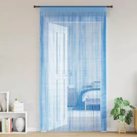  2 db világoskék zsinórfüggöny 140 x 250 cm